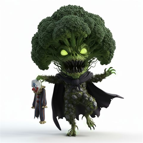 The broccoli creature, bigger and scarier
